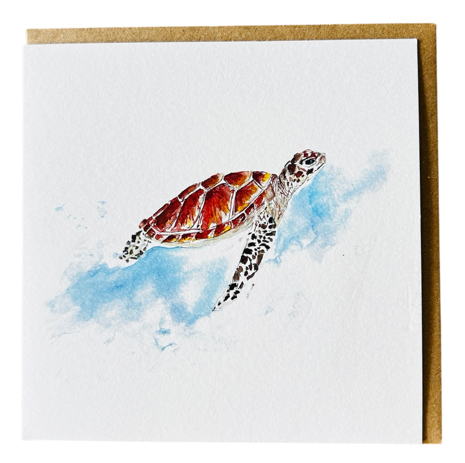 Turtle Greeting Card - by artist Sarah Epsom