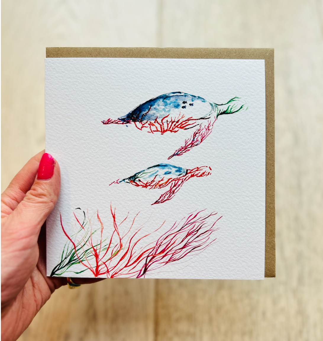 Turtle and baby 'For Today' Greeting Card by Sarah Epsom