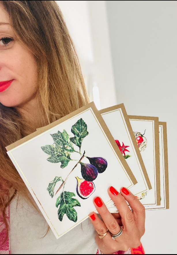 Fig 'Delightful Figs' Greeting Card - by Sarah Epsom