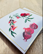 Pomegranates 'Jewelled Greetings', Greeting Card - by Sarah Epsom