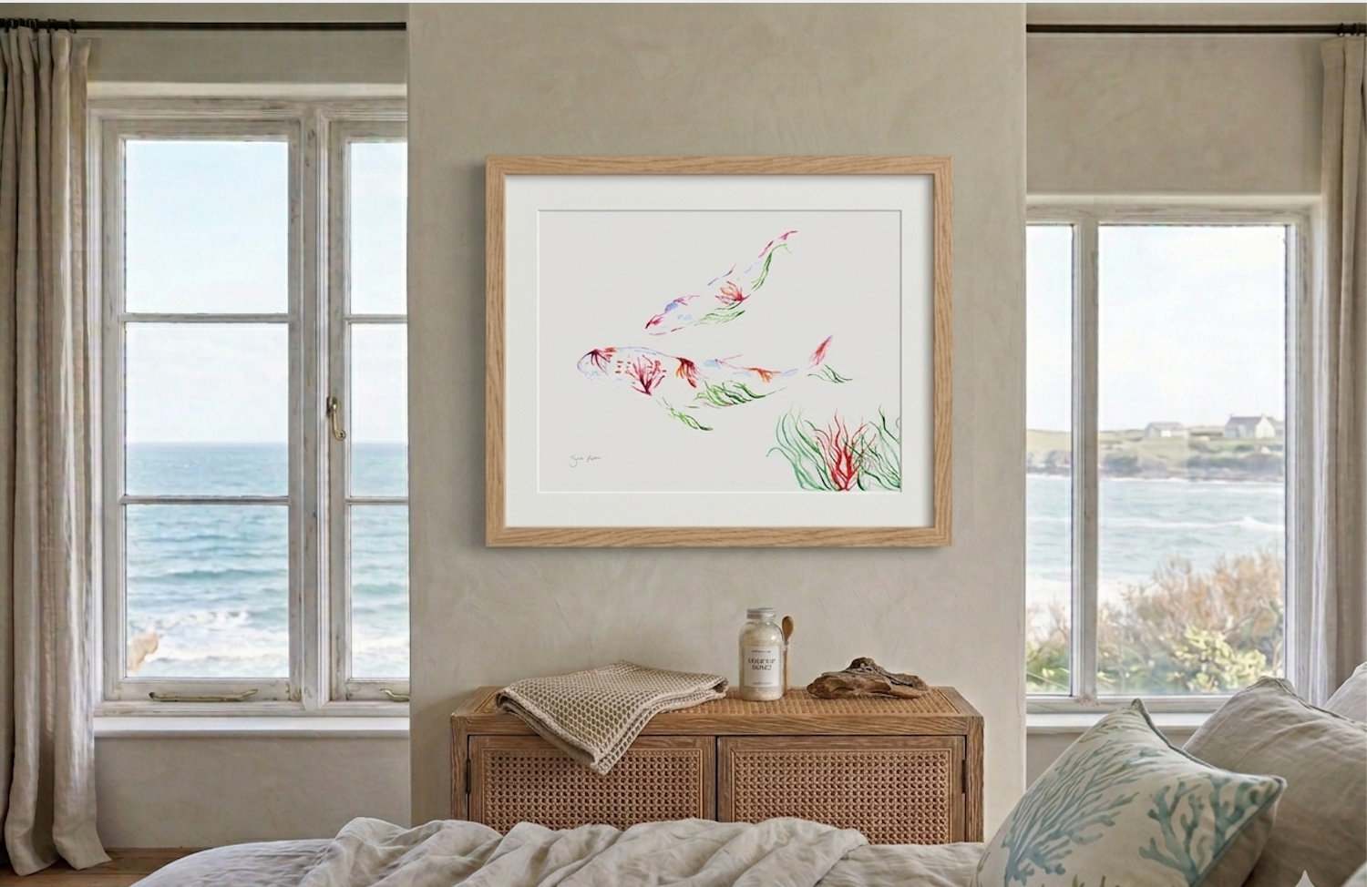 Whale Print  A3 Giclée on Hahnemühle German Etching Paper - by artist Sarah Epsom