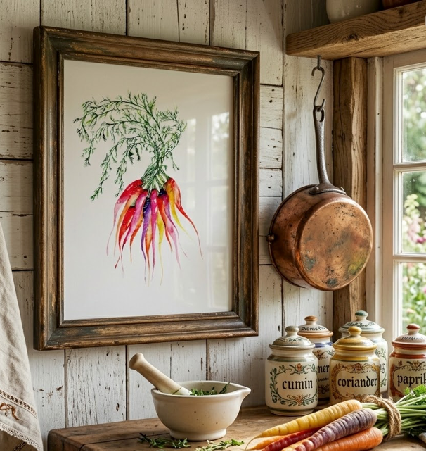 Bunch of Carrots | A3 Giclée on Hahnemühle German Etching Paper by Sarah Epsom