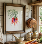 Bunch of Carrots | A3 Giclée on Hahnemühle German Etching Paper by Sarah Epsom