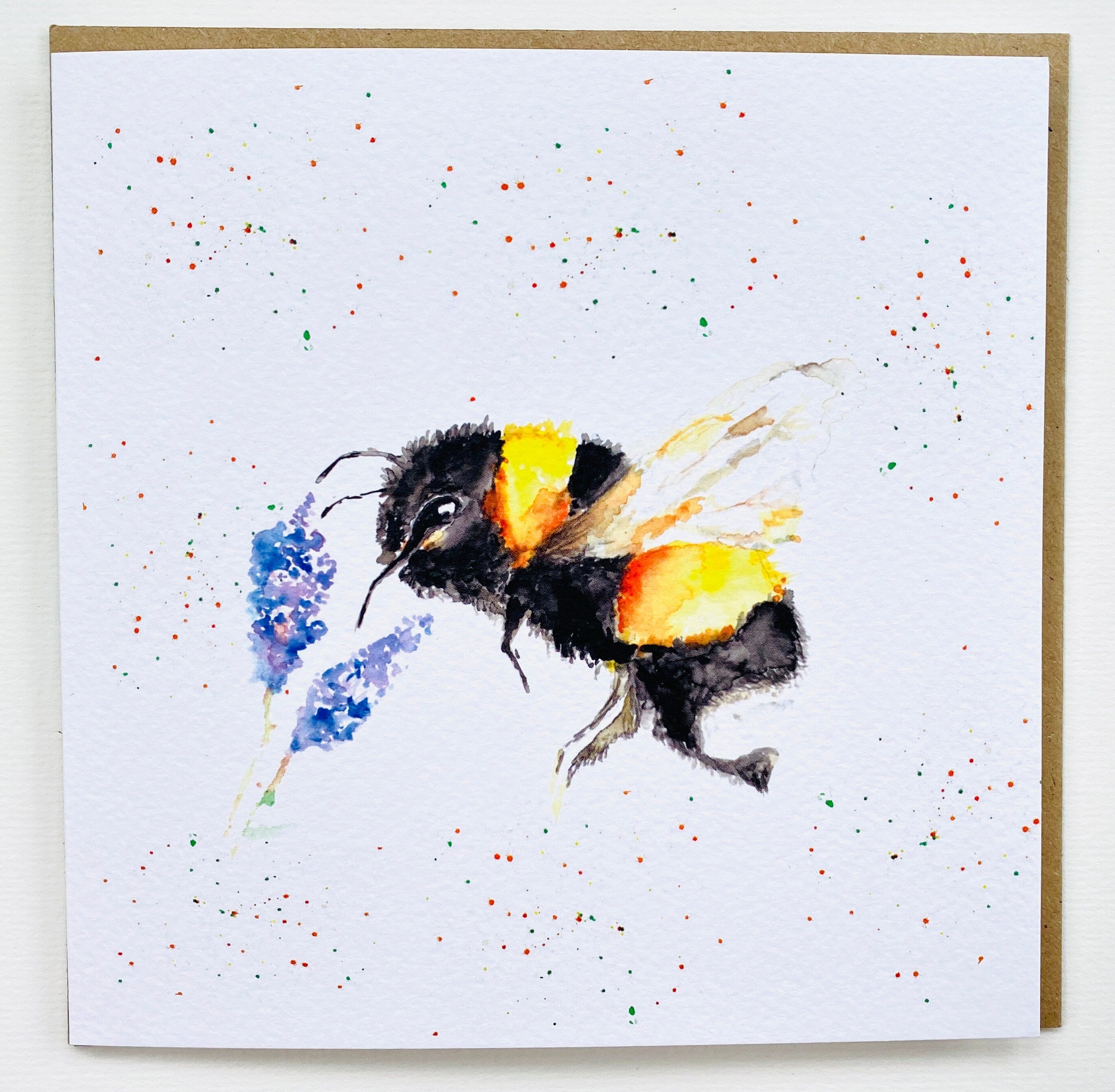 Bumble bee 'Summer Flight'  Greeting Card - by Sarah Epsom
