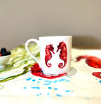Seahorse Mug, Seahorse Love, Fine Bone China Mug by Sarah Epsom