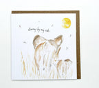 Elephants 'Always by my side' Greeting Card - by Sarah Epsom