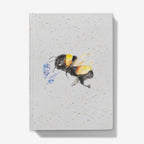 Bumblebee Hardback Journal, Watercolour Art, A5 Notebook, Lined paper, by Sarah Epsom