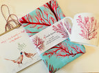 Ocean Gift Set, Fine Bone China Mug, Organic Tea Towel, FSC approved Card - by Sarah Epsom