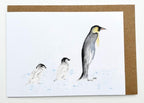 Emperor Penguin, Penguin Card, Fathers Day Card, Greeting Card, Blank Note Card, by artist Sarah Epsom