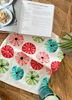 SALE - Sea Urchin Pattern, 100% Organic Cotton Tea Towel by artist Sarah Epsom