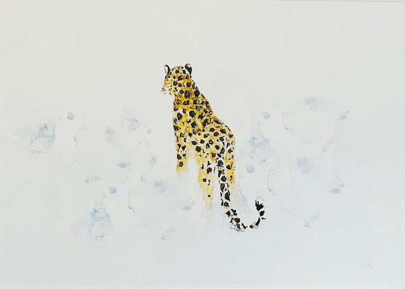 Distance, Amur Leopard, Wildlife Print, Leopard, WWF, A3 Gicleé Print
