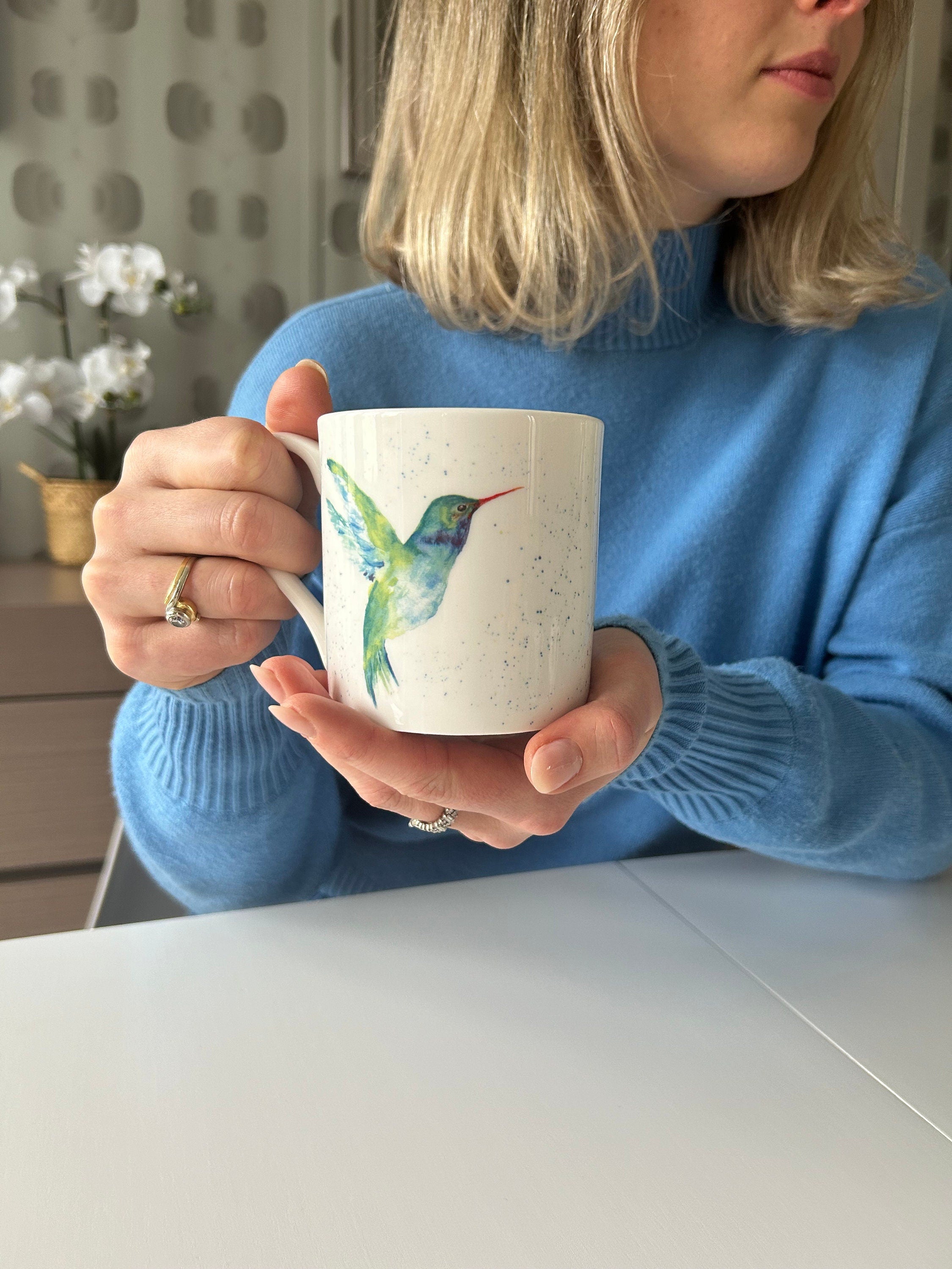 Hummingbird mug, Fly to Freedom, Fine Bone China Mug by Sarah Epsom