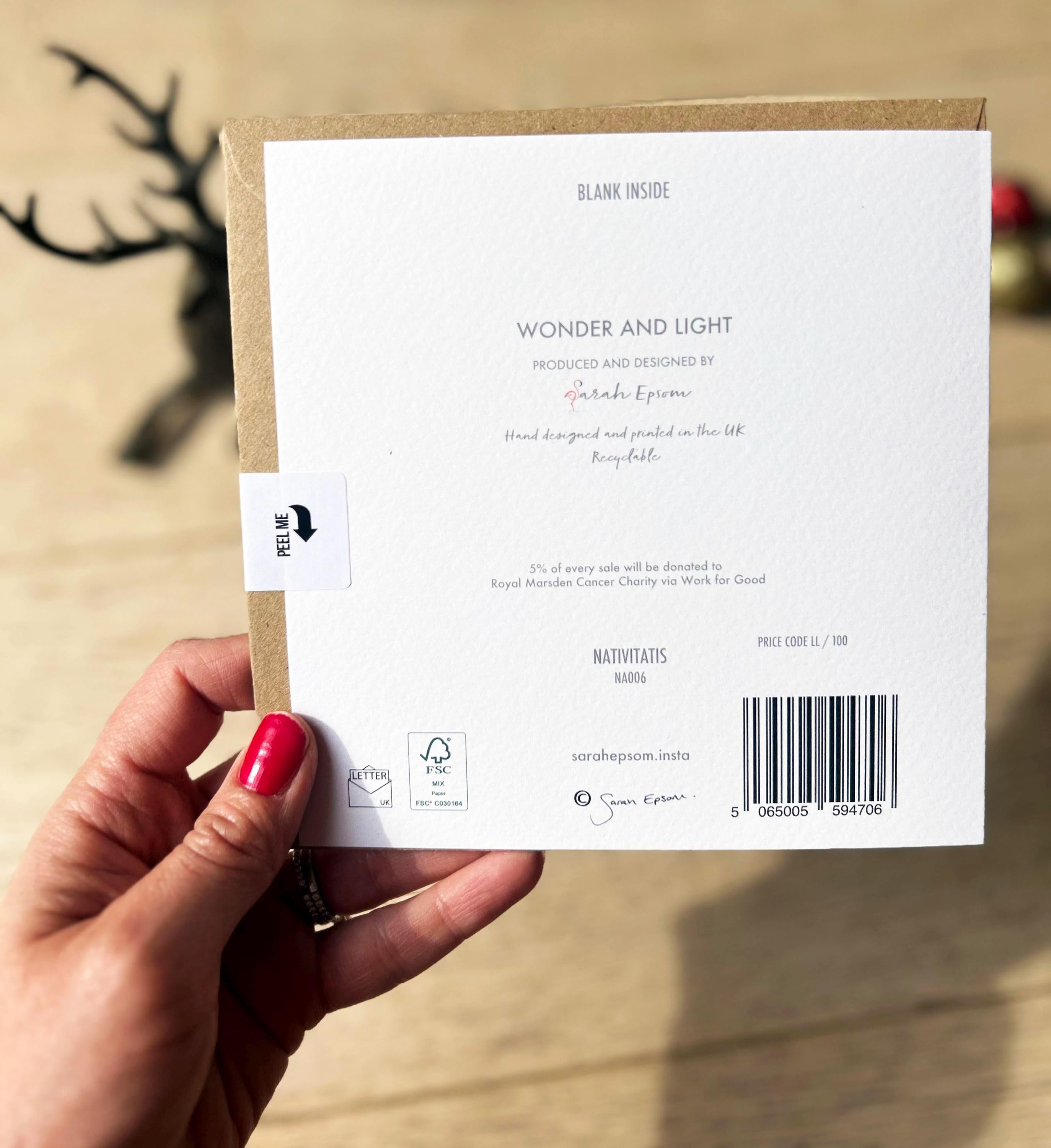 Christmas card, Deer Christmas Card - by Sarah Epsom