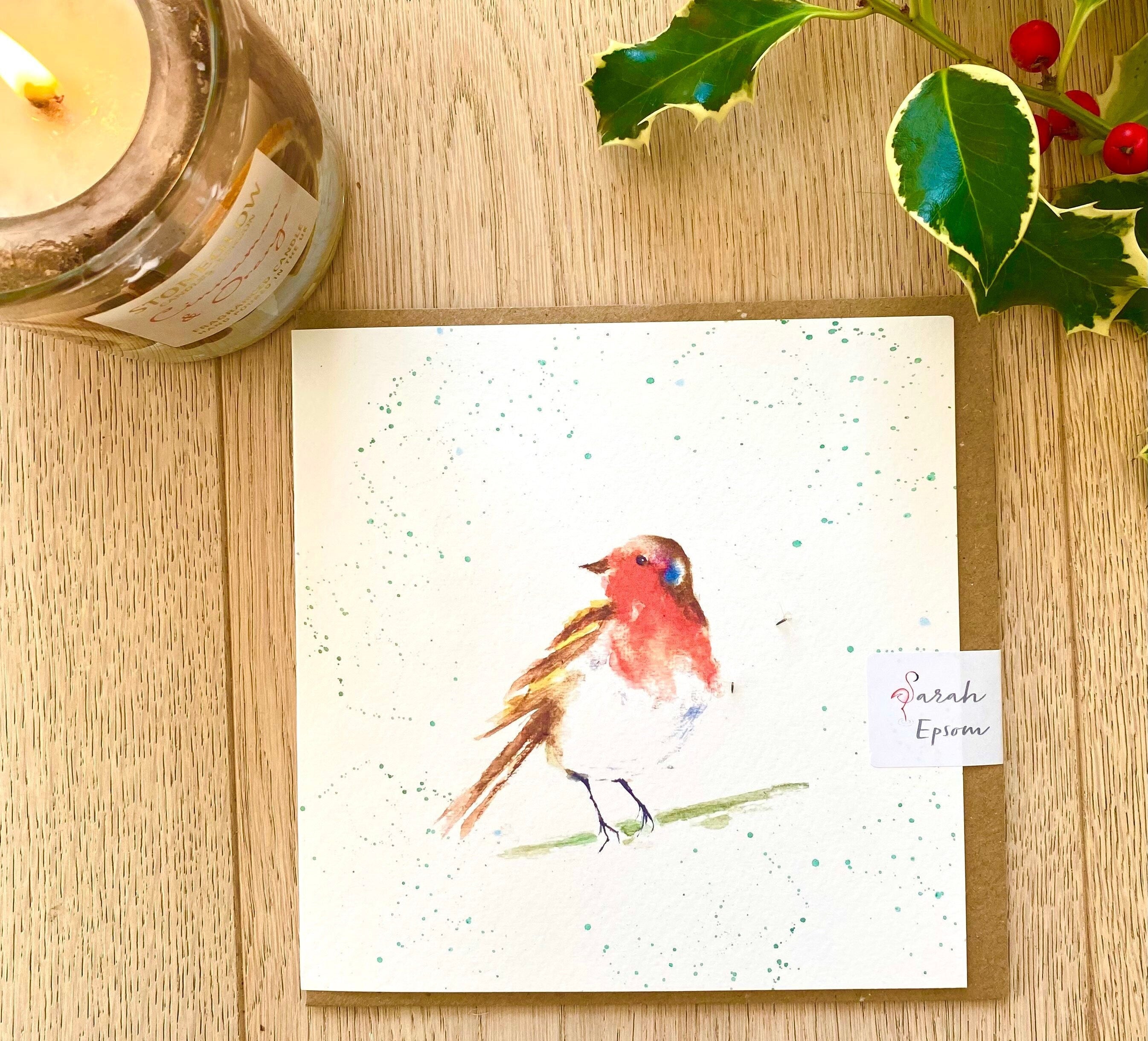 Christmas Cards, Robin Christmas Card -  by Sarah Epsom