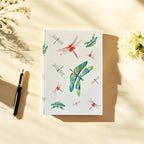 Dragonfly Hardback Journal, Watercolour Art, A5 Notebook, Plain Paper, by Sarah Epsom