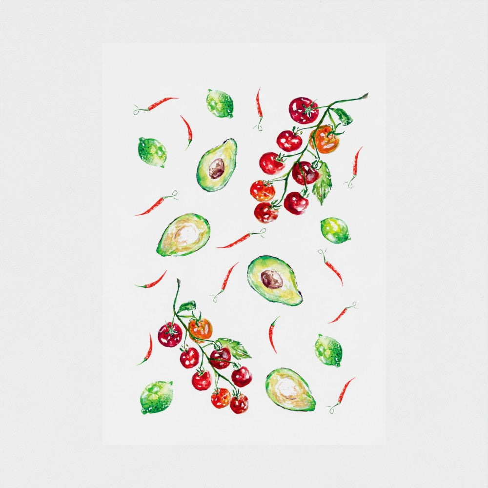 Guacamole | A3 Giclée on Hahnemühle German Etching Paper by Sarah Epsom