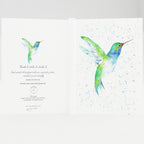 Hummingbird Hardback Journal, Watercolour Art, A5 Notebook, Plain Paper, by Sarah Epsom